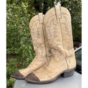 Vintage Imperial Cowboy Boots Men's 9 D Womens 11 Western Leather